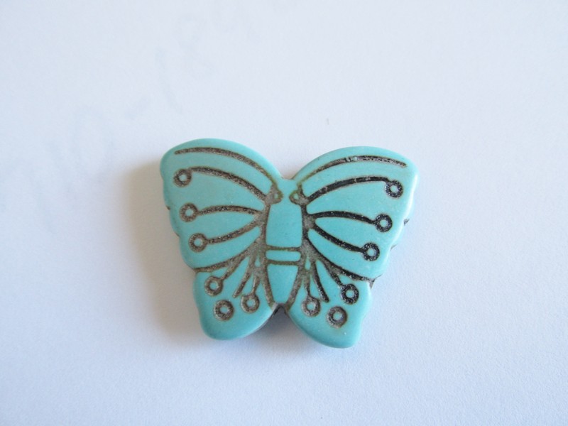 (image for) Turquoise Butterfly Bead #GG1088
